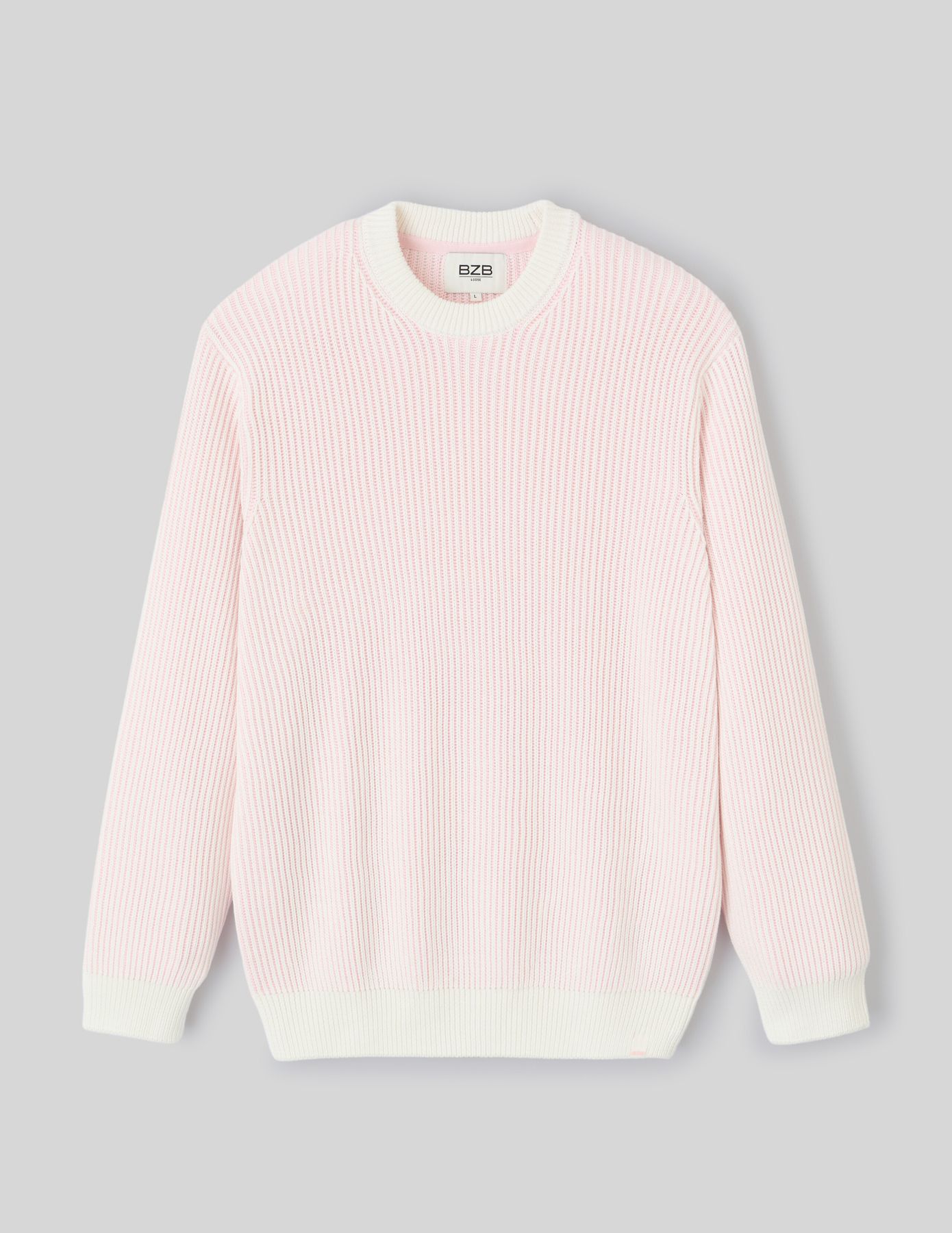 Pull côtelé bicolore