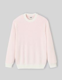Pull côtelé bicolore