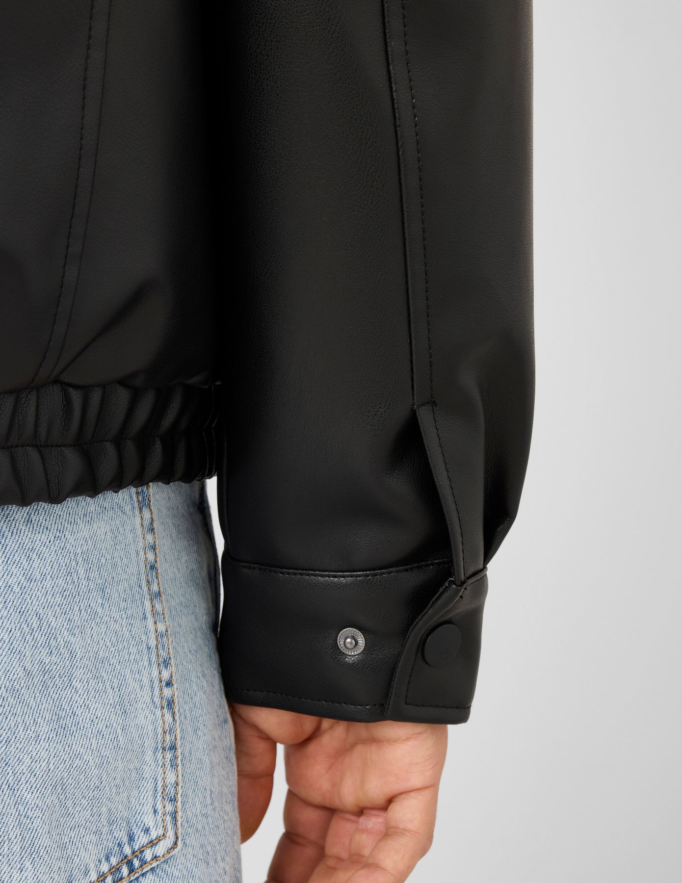 Blouson zipp&eacute; tissu enduit