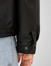 Blouson zipp&eacute; tissu enduit