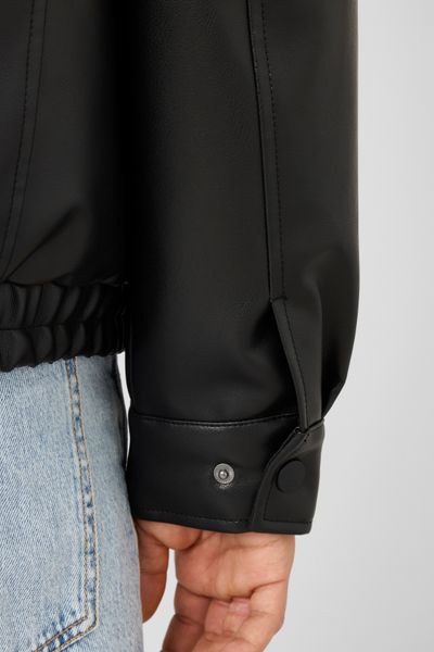 Blouson zipp&eacute; tissu enduit