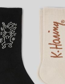 Lot de  2 chaussettes Keith Harring