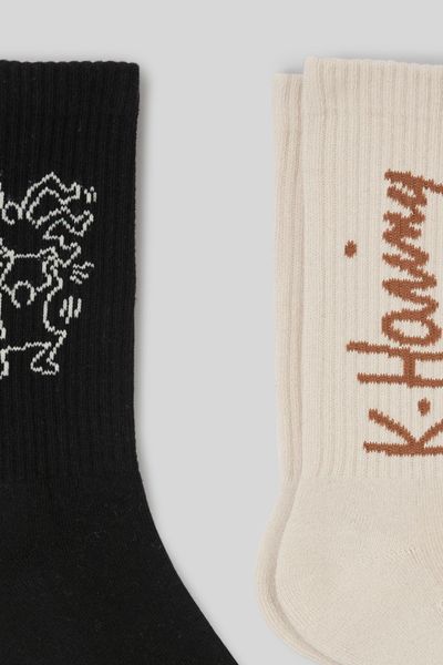 Lot de  2 chaussettes Keith Harring