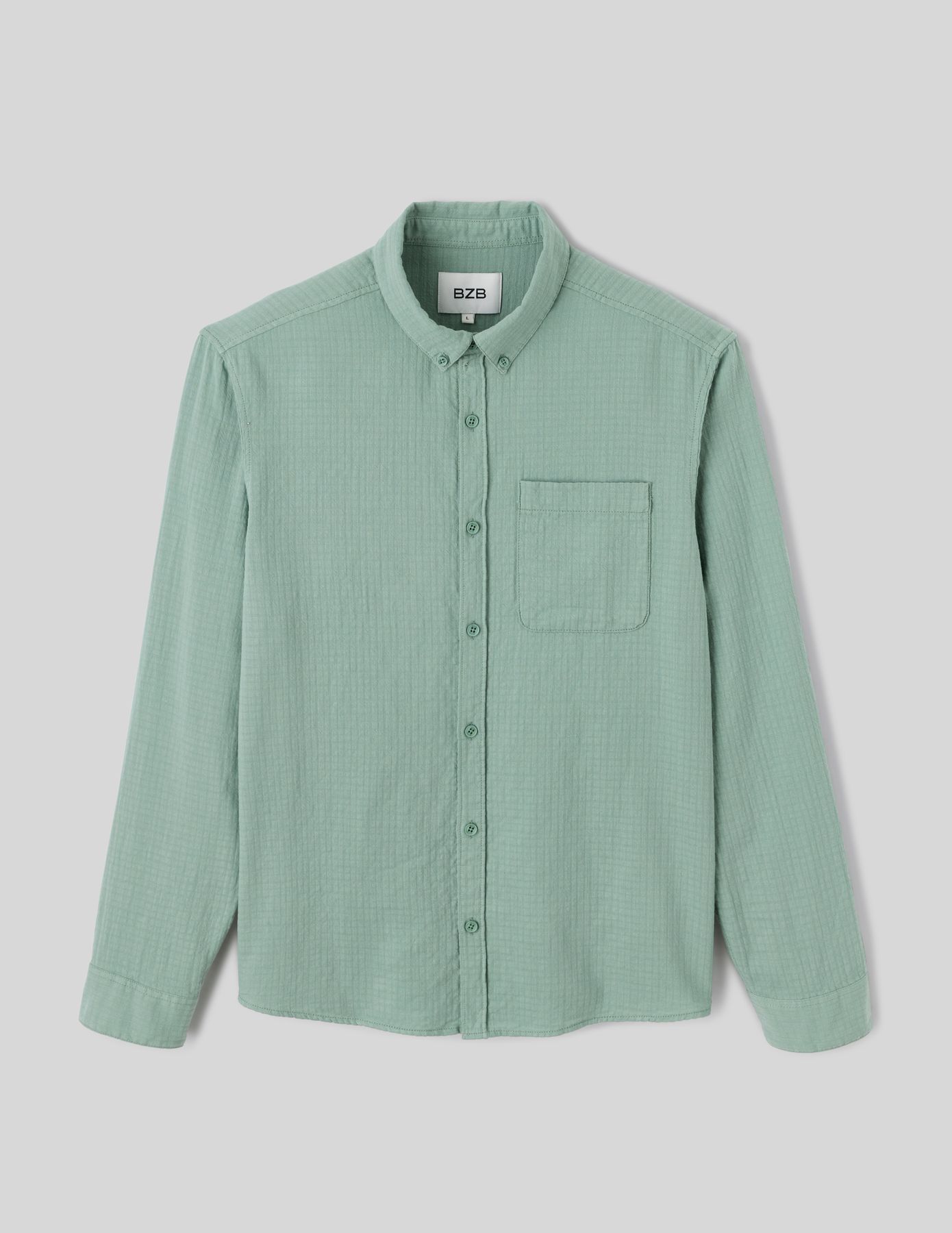 Chemise texturée unie droite