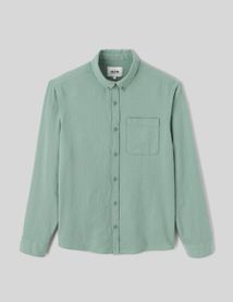 Chemise texturée unie droite