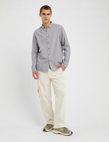 Chemise droite à carreaux
