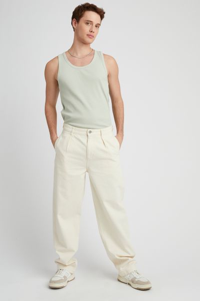 Pantalon twill à pinces