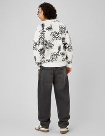 Pull jacquard fleurs