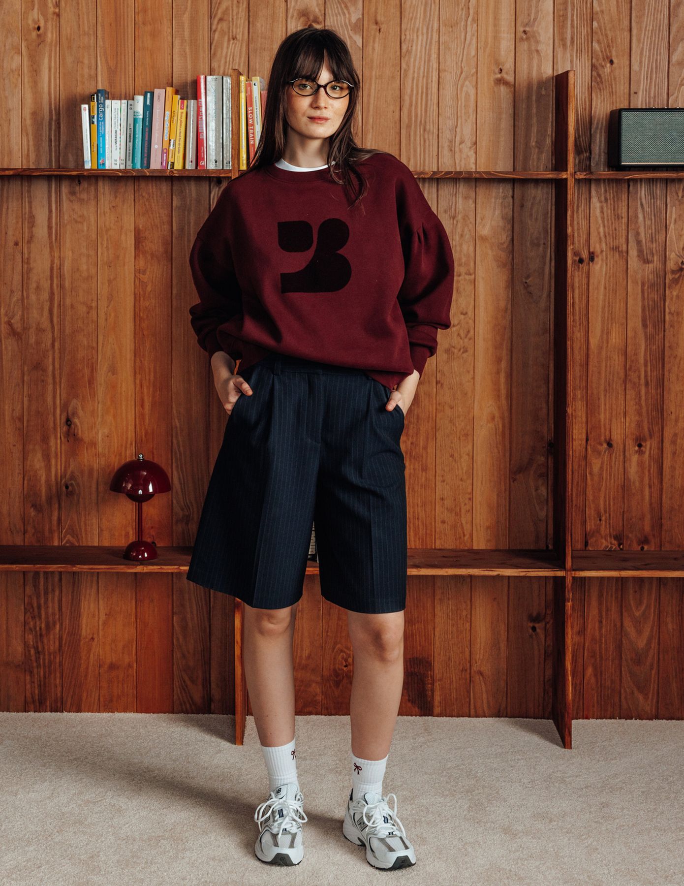 Bermuda ray&eacute; polyester recycl&eacute;