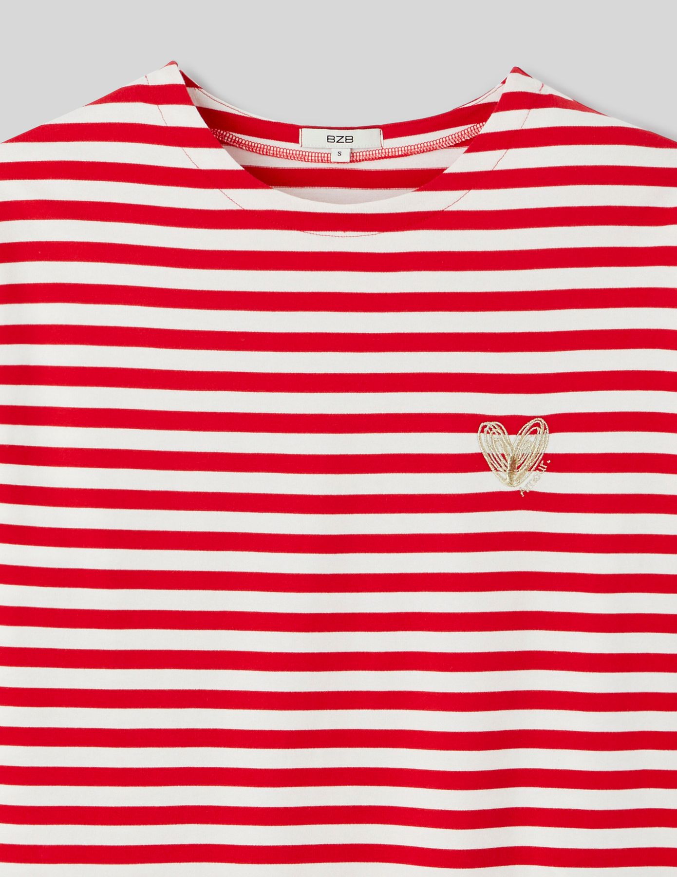 T-shirt brodé rayé