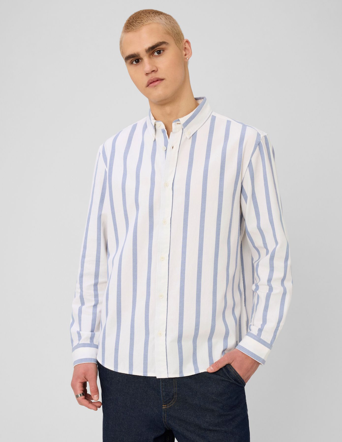 Chemise manches longues ray&eacute;e