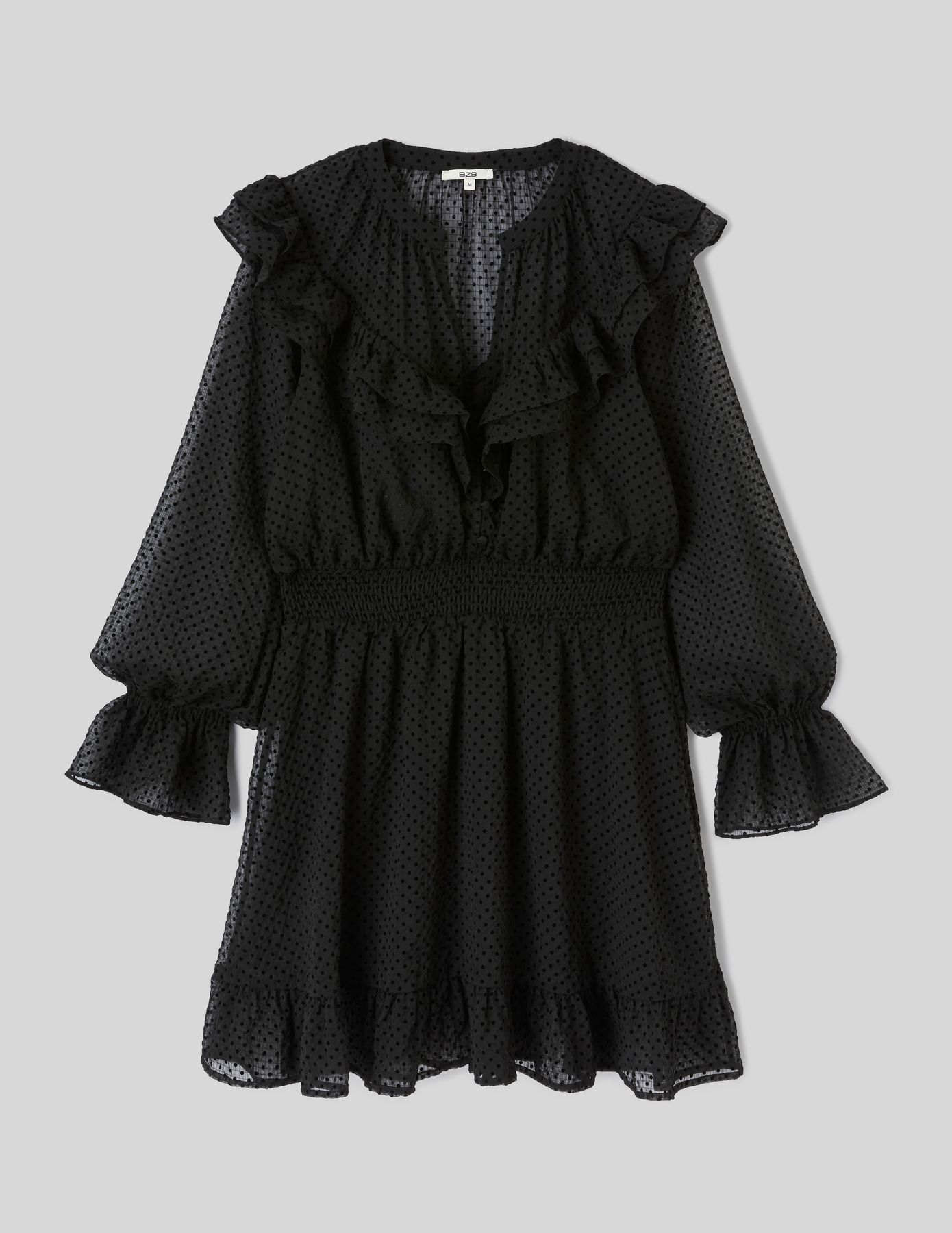 Robe courte &agrave; volants