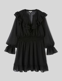 Robe courte &agrave; volants