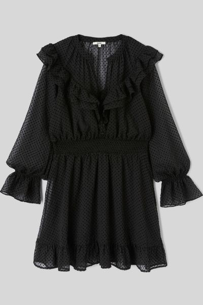 Robe courte &agrave; volants
