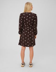 Robe courte en velours imprim&eacute;e