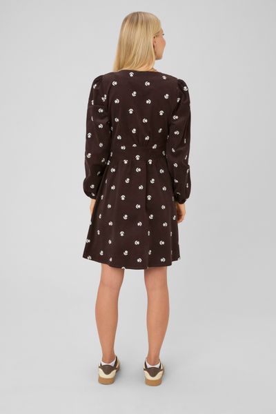 Robe courte en velours imprim&eacute;e