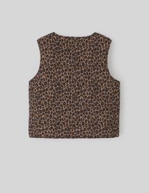 Veste sans manches léopard