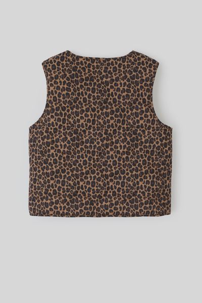 Veste sans manches léopard