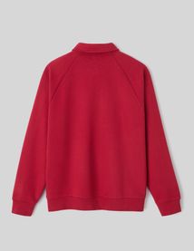 Sweat col polo zippé