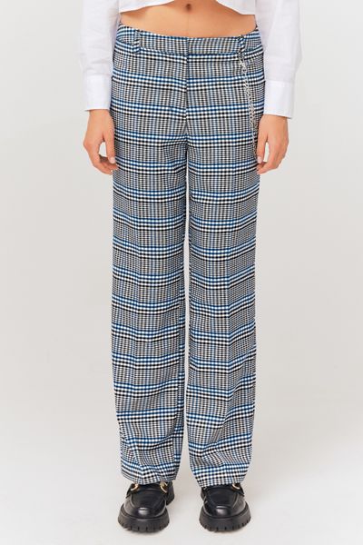Pantalon carreaux avec chaine