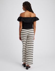 Top &eacute;paules d&eacute;nud&eacute;es en lin