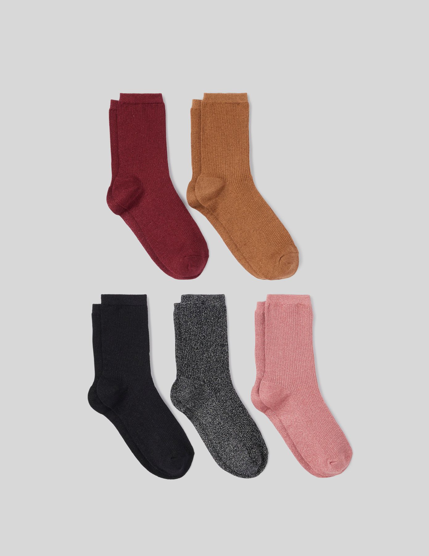 Lot de 5 paires de chaussettes lurex