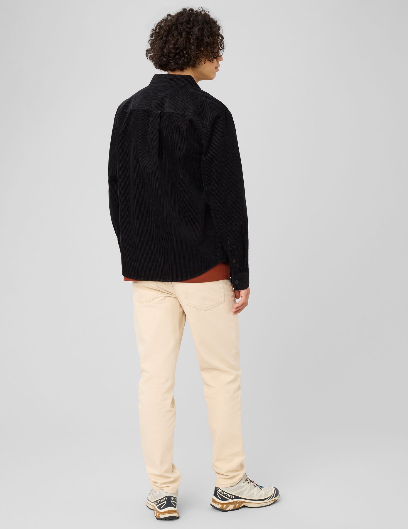 Chemise en velours c&ocirc;tel&eacute;