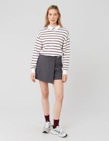 Jupe short portefeuille en polyester recyclé