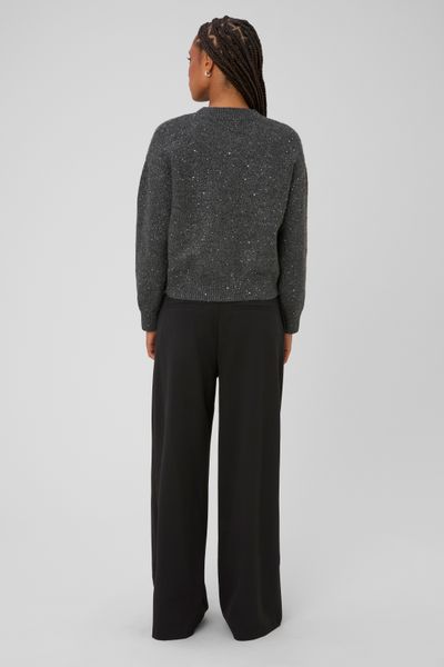 Pull col rond paillet&eacute;
