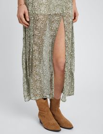 Robe longue imprimée en polyester recyclé