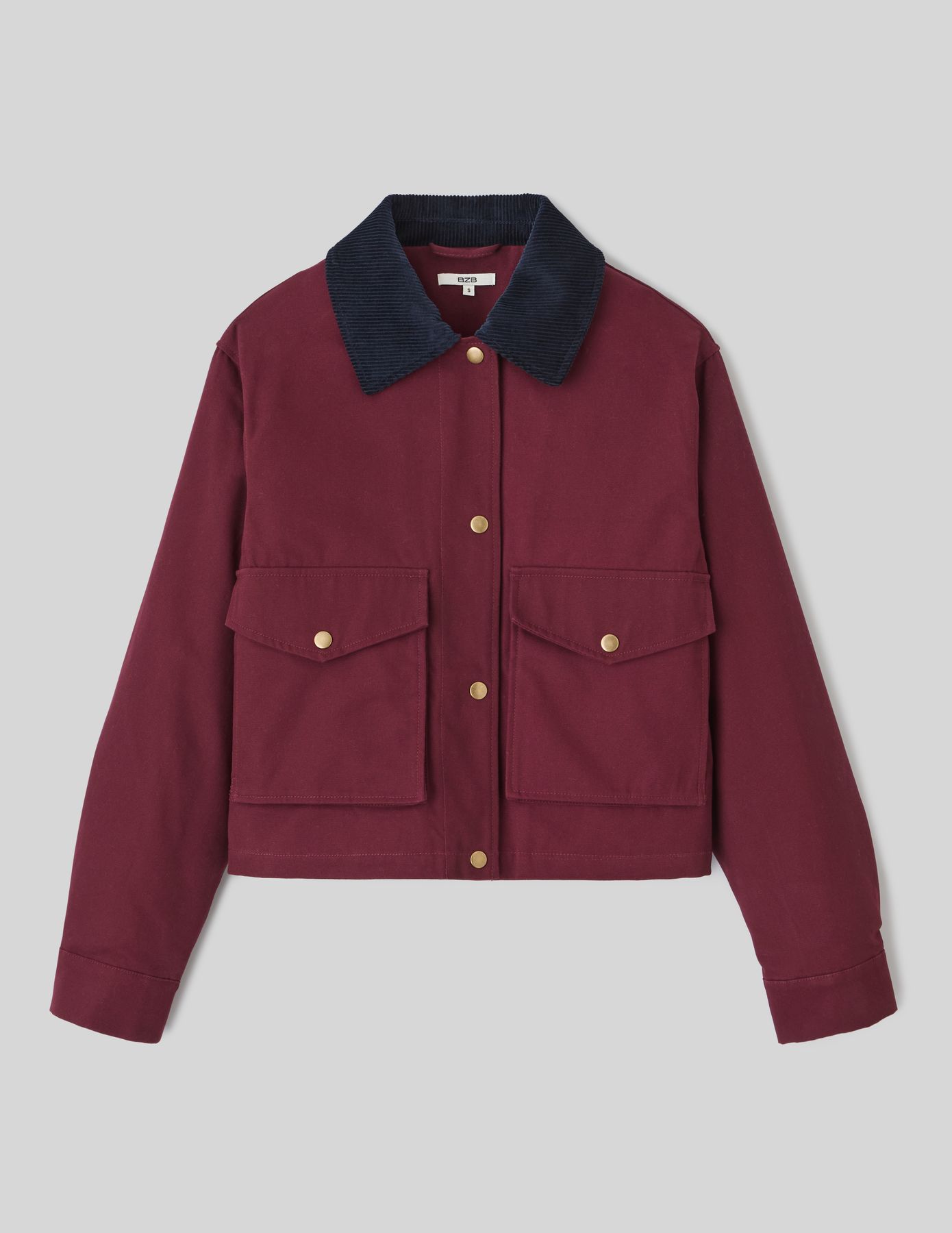 Veste en twill col velours