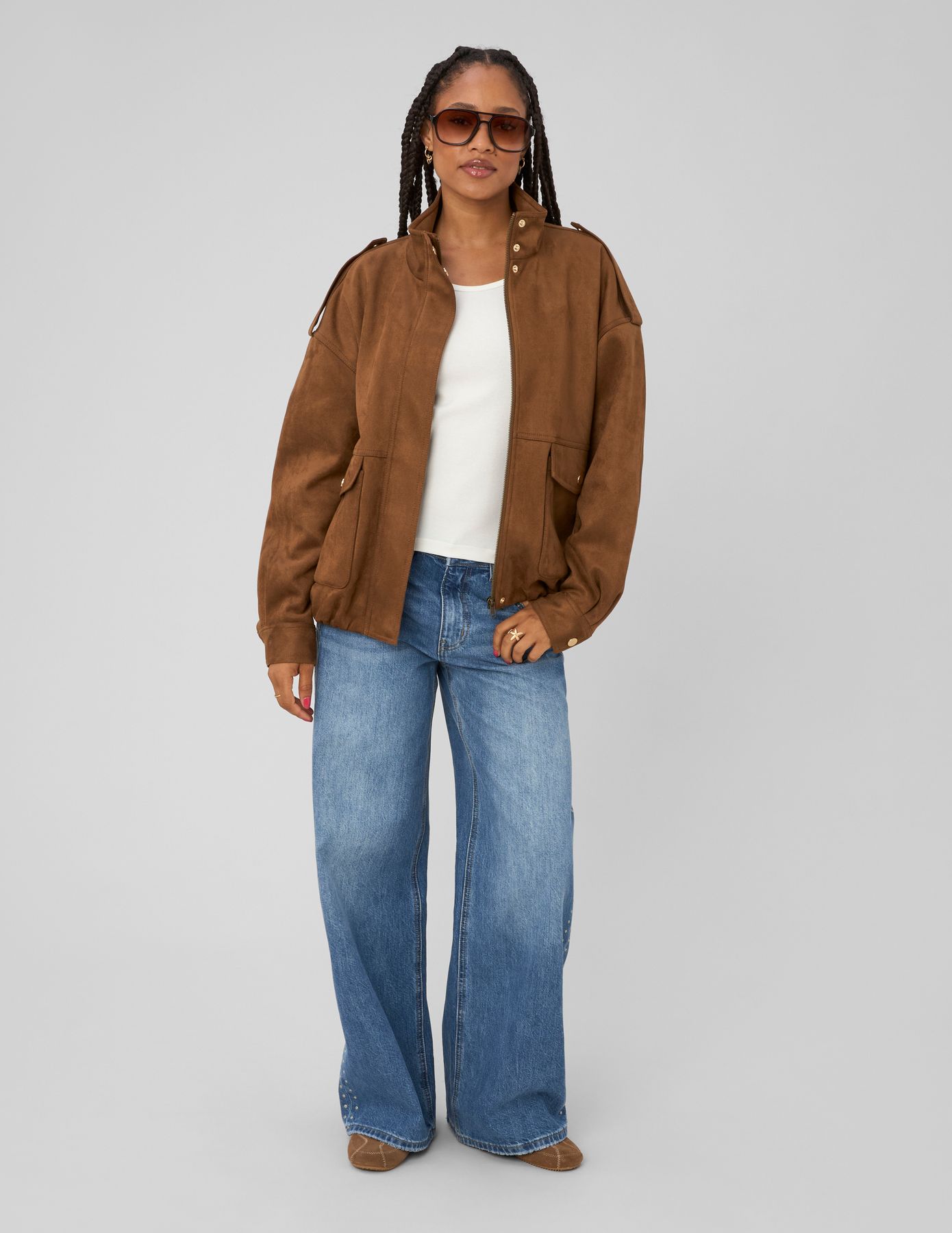 Blouson su&eacute;dine