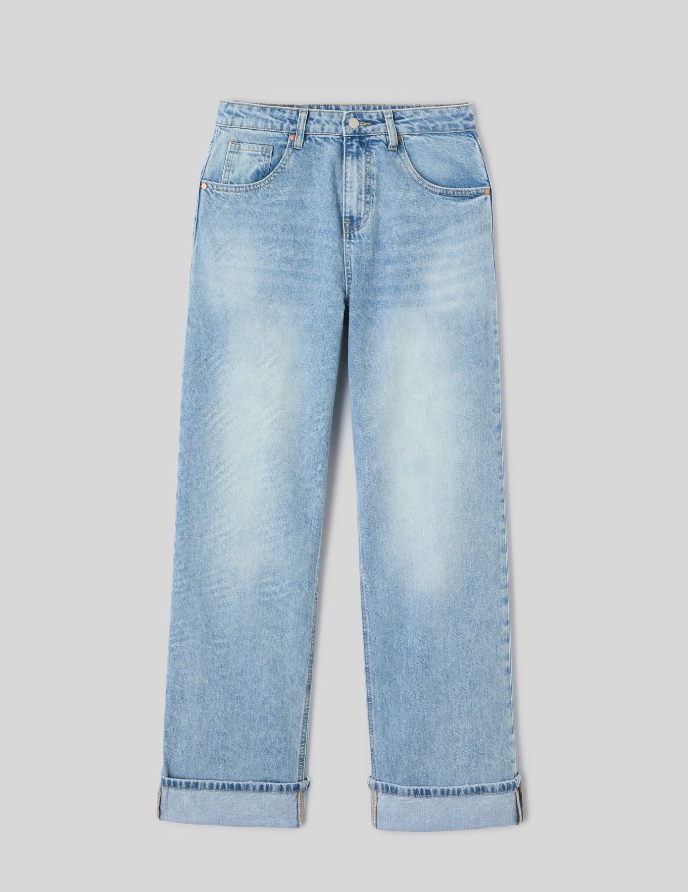 Jean baggy &agrave; revers