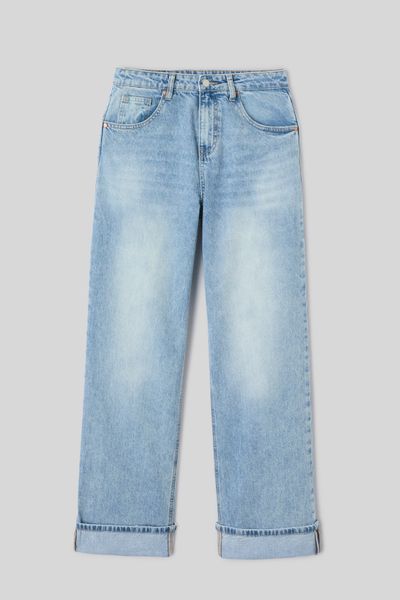 Jean baggy &agrave; revers