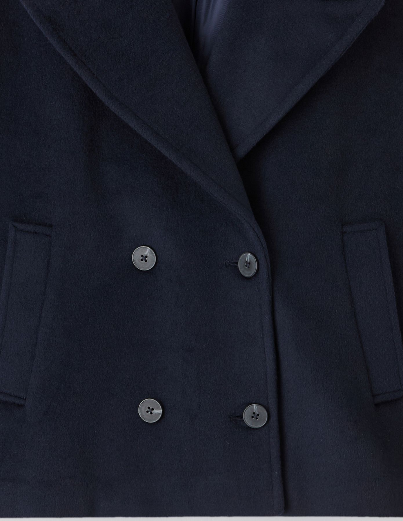 Manteau caban en laine
