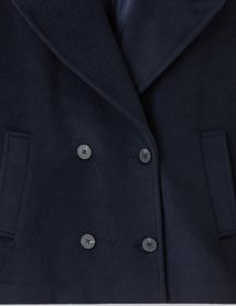 Manteau caban en laine