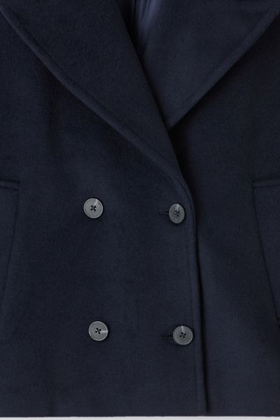 Manteau caban en laine