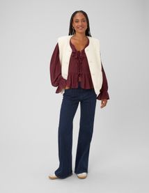 Blouse &agrave; volants