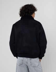 Blouson zipp&eacute; peau retourn&eacute;e