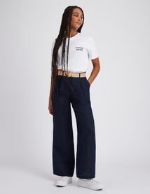 Pantalon lin avec ceinture