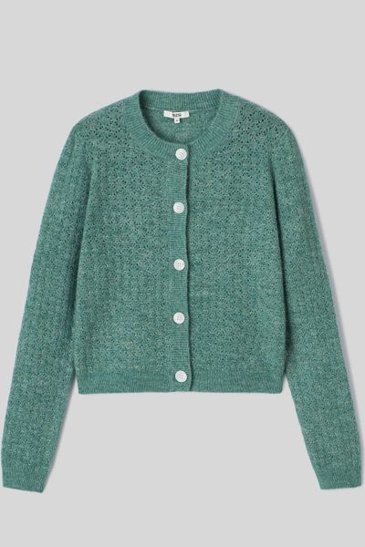 Gilet col rond boutonné