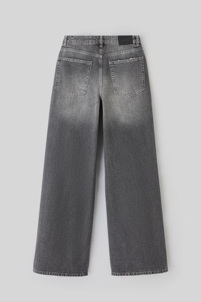 Jean wide leg ceinture asymétrique