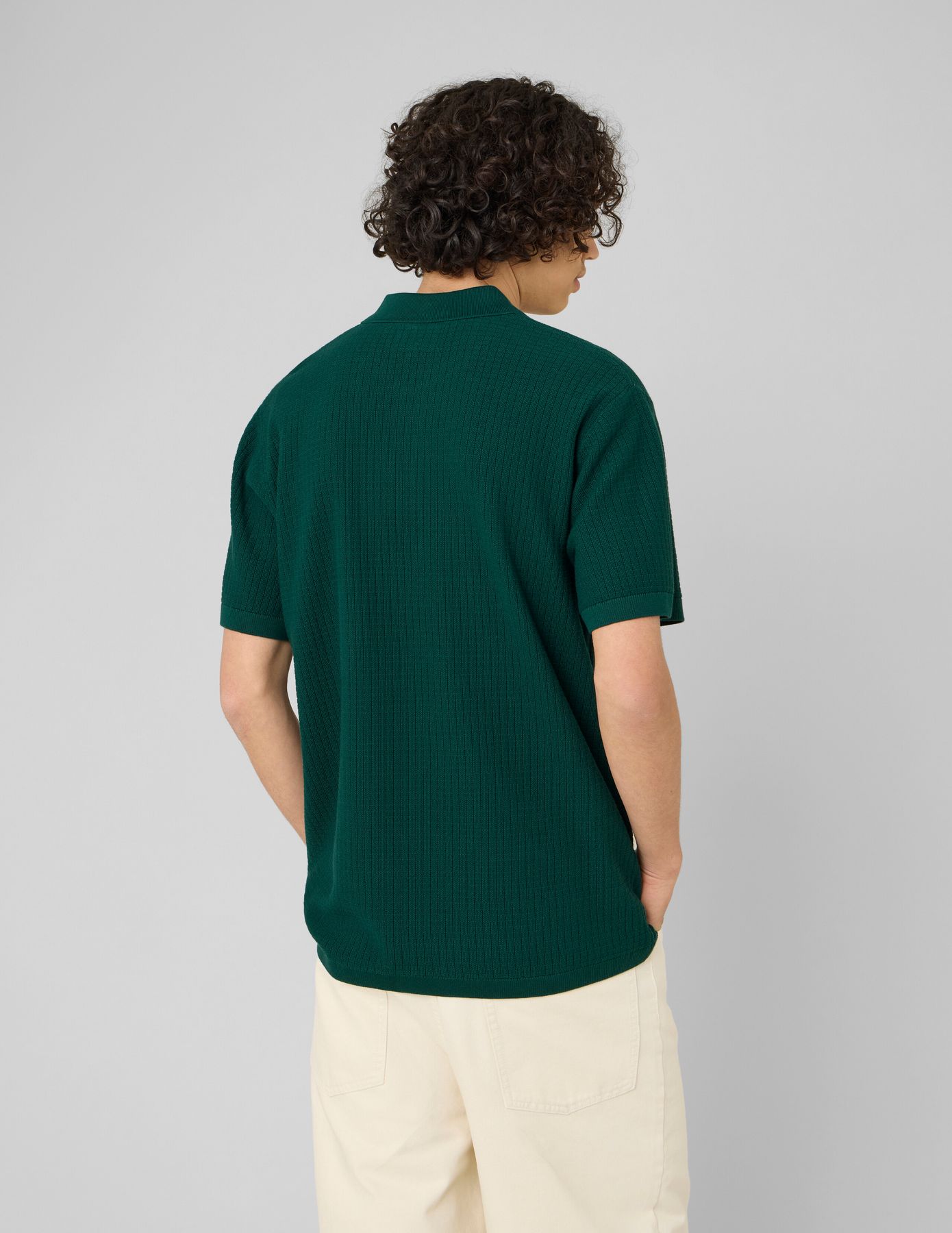 Polo maille c&ocirc;tel&eacute;e