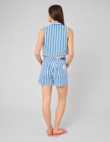 Veste sans manche ray&eacute;e