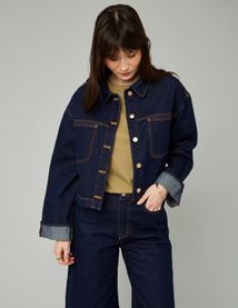 Veste en jean brut