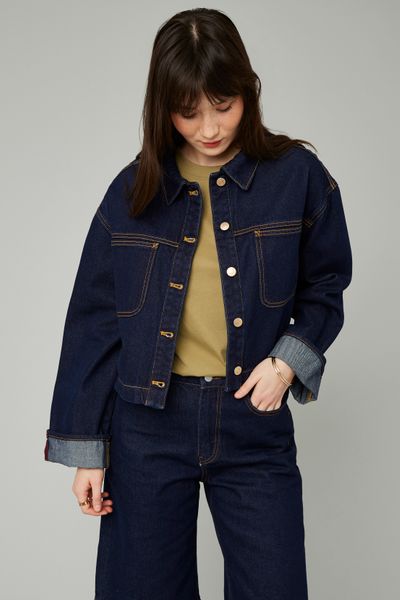 Veste en jean brut