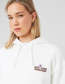 Sweat col capuche imprimé