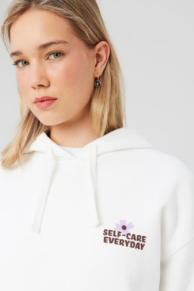 Sweat col capuche imprimé