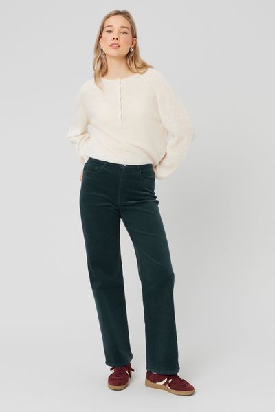 Pantalon straight velours