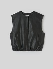 Gilet sans manches en tissu enduit